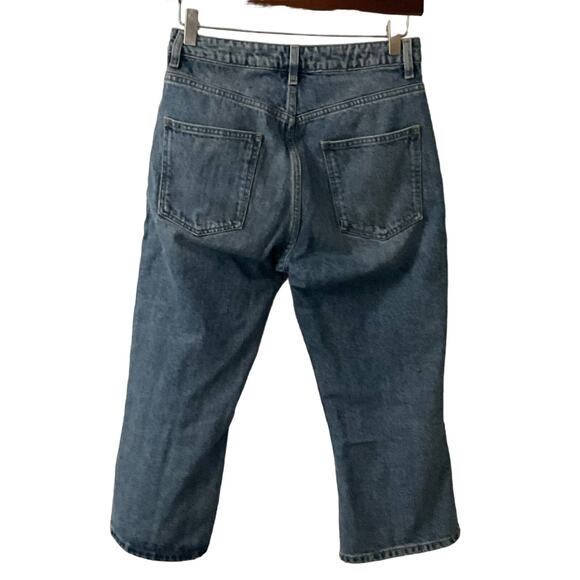 ASOS Blue Remo Key Rebel Capri Jean 28/26 Boho Vacation Classic Summer Fisherman - Picture 2 of 10